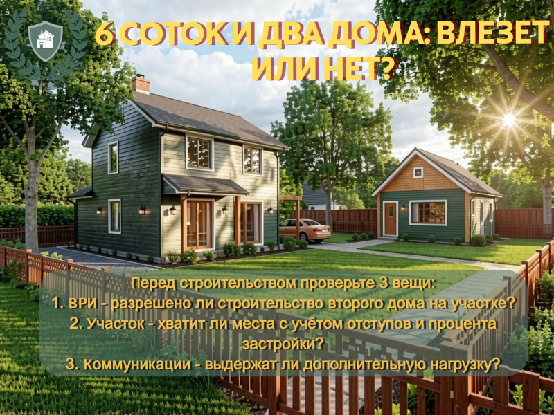 Можно ли построить второй дом на участке?
