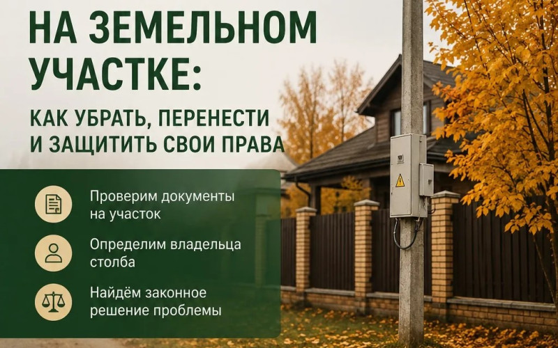 Электрический столб на земельном участке: как убрать, перенести и защитить свои права.